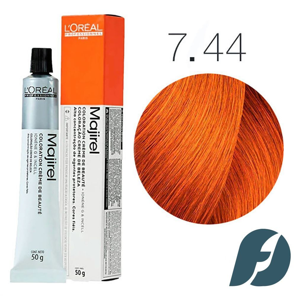 L'Oreal Professionnel MAJIREL 7.44 Крем-краска для волос блондин глубокий медный, 50мл.  #1