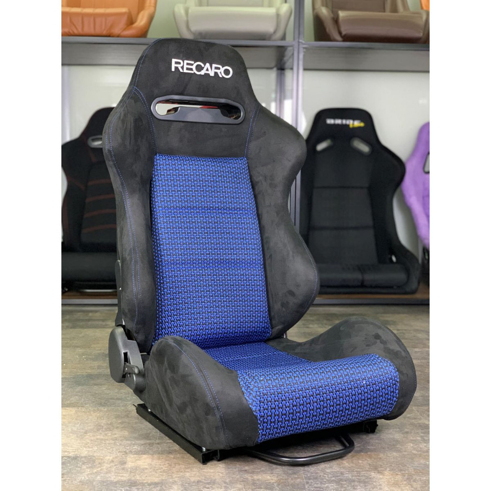 Сиденье спортивное (полуковш) SB Seats (57x54.5x92) Ткань, Черный с синим,  JBR1035N_BBLK_REC, арт310740 - купить в интернет-магазине OZON с доставкой  по России (1261475752)