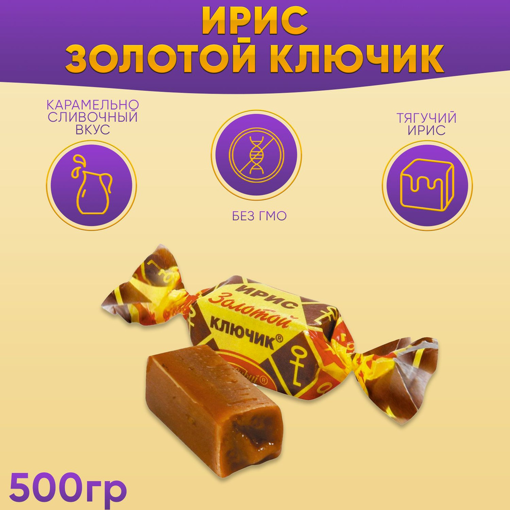 Конфеты Ирис Золотой ключик 500 грамм Красный октябрь #1