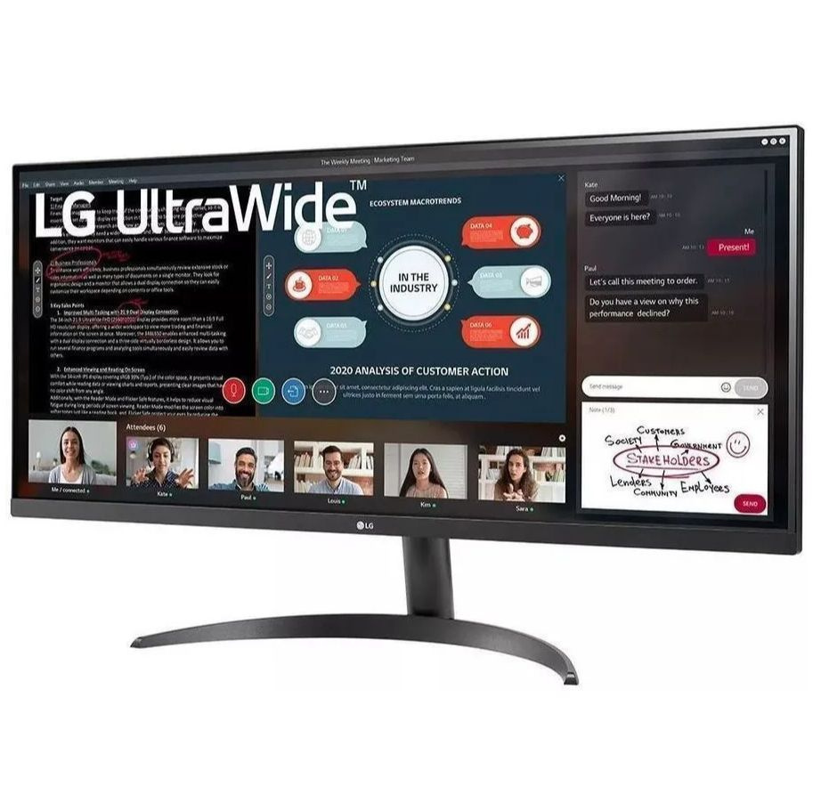 LG 34" Монитор 34WP500-B.ARUZ, черный #1