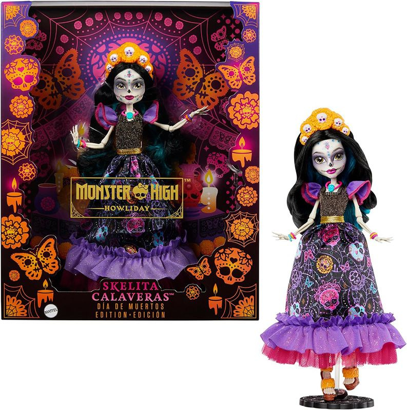 Коллекционная кукла Monster High Skelita Calaveras Da De Muertos Скелита #1