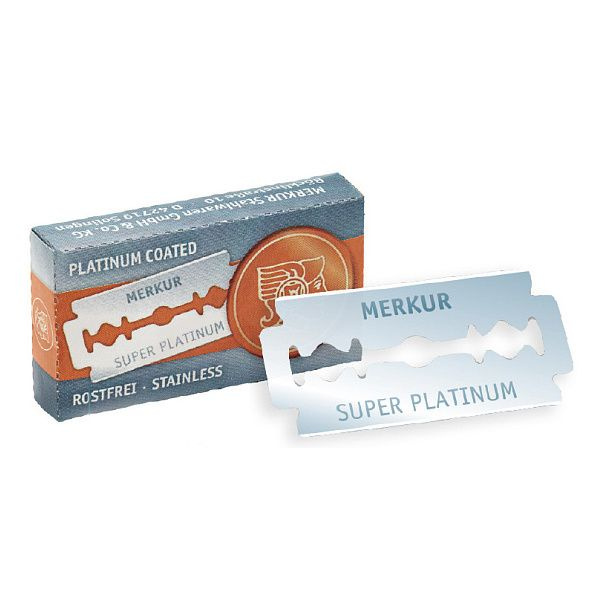 Лезвия для бритья MERKUR SUPER PLATINUM, 10 лезвий в картонной коробке 910010  #1