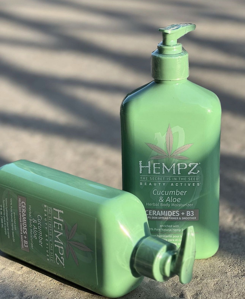 Hempz Огурец и Алое Beauty Actives Cucumber and Aloe Herbal Body Moisturizer with Ceramides + B3 (Увлажняющий #1