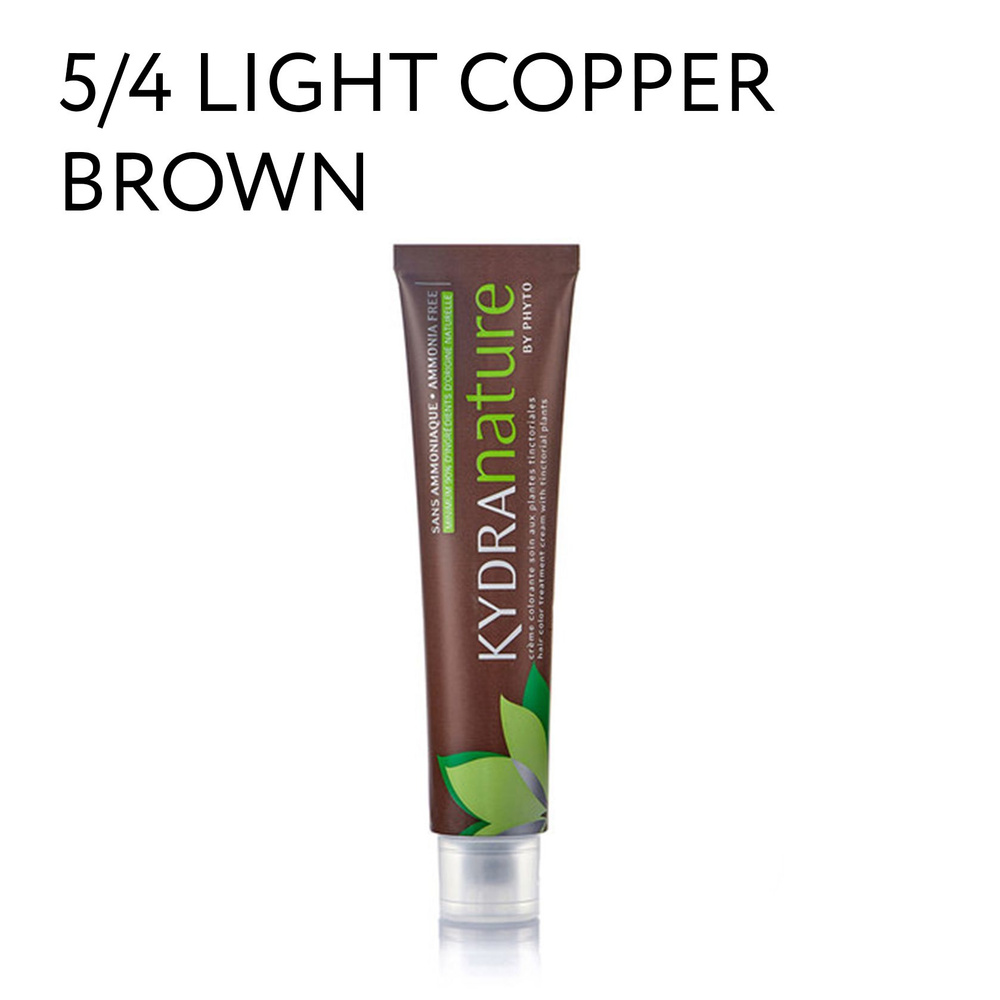Kydra Nature краска для волос 5/4 Light Copper Brown, 60мл #1