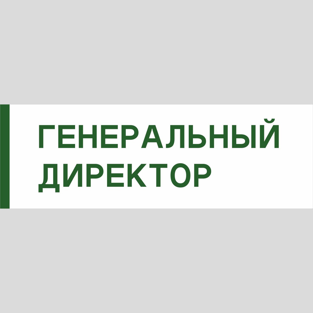 Табличка на дверь "Генеральный директор", ПВХ, интерьерная пластиковая табличка  #1