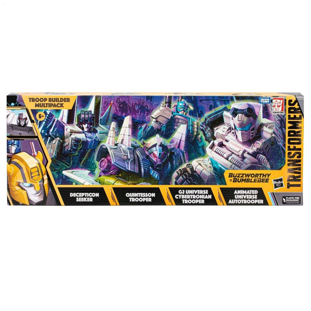 Трансформеры игрушки Hasbro Transformers Buzzworthy Bumblebee Troop Builder Multipack F7133  #1