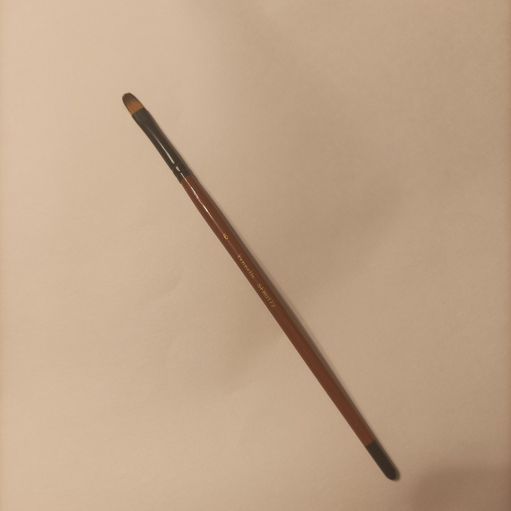Кисть синтетика Pennelo овальная N 6 короткая ручка Pinax #1
