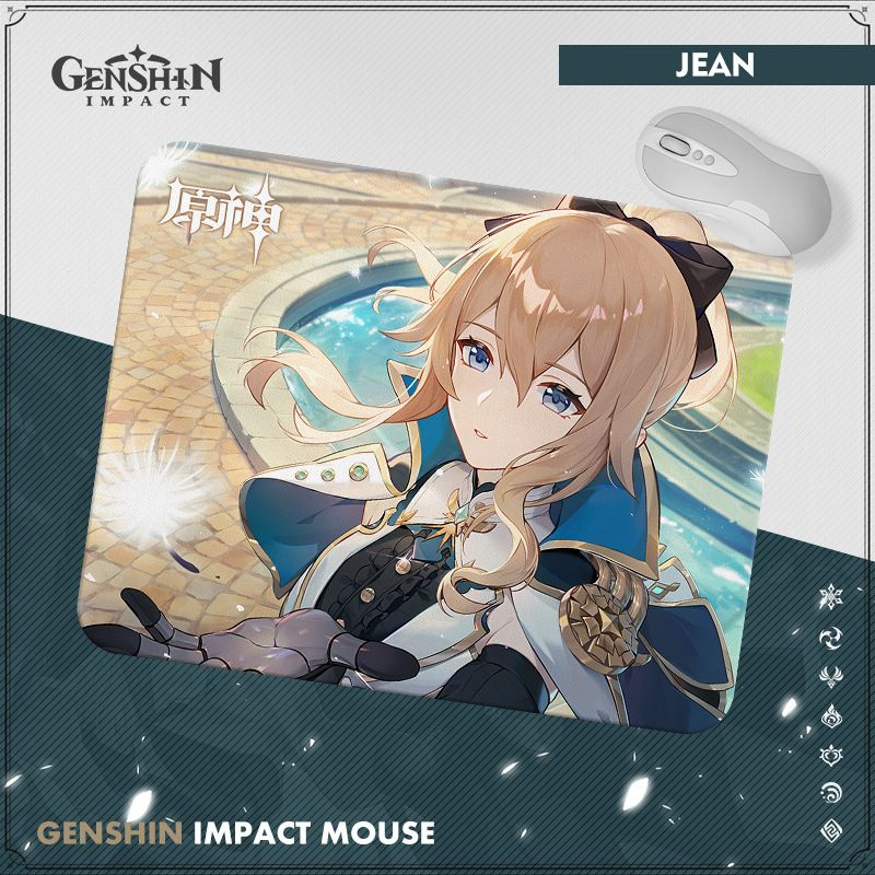 Джинн Genshin Impact (Геншин Импакт) Коврик для мыши компьютерный 20*25 см  #1