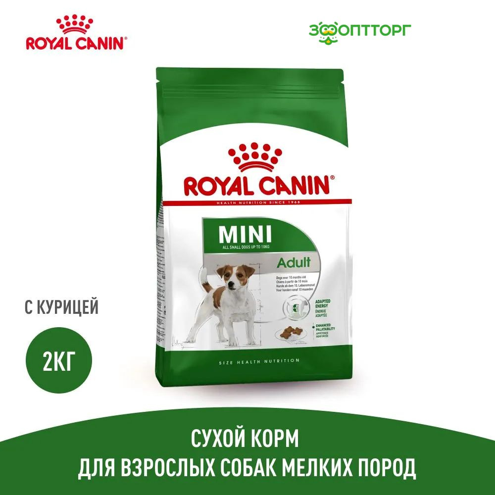 Сухой корм Royal Canin Mini Adult для взрослых собак мелких пород, Курица, 2 кг  #1