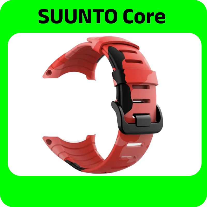 Ремешок для SUUNTO CORE силиконовый КРАСНЫЙ КАМУФЛЯЖ + винты + отвертки  #1