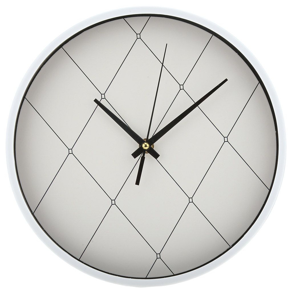 Часы настенные Пьеро д25х4см мягкий ход циферблат белый пластм. белый в коробке  #1