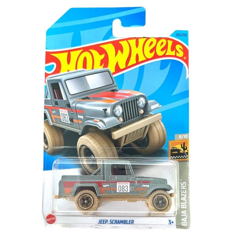 HKG78 Машинка металлическая игрушка Hot Wheels коллекционная модель Jeep Scrambler серебристый  #1