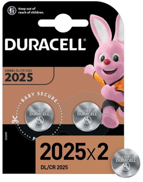Duracell Батарейка CR2025, Литиевый тип, 2 шт #1