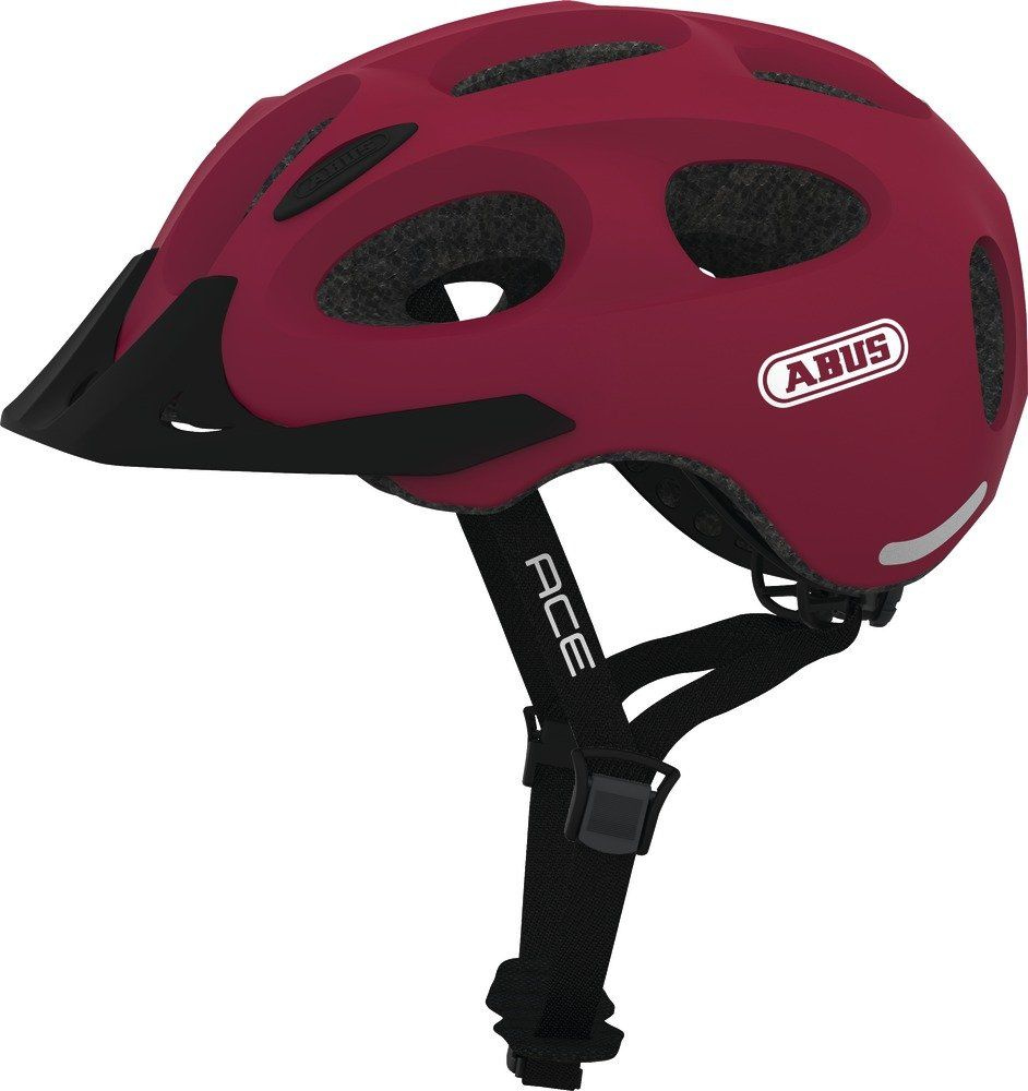 Шлем велосипедный ABUS Youn-I-Ace, cherry red, 2021, 05-0072616 (Размер: M (52-57 см) )  #1