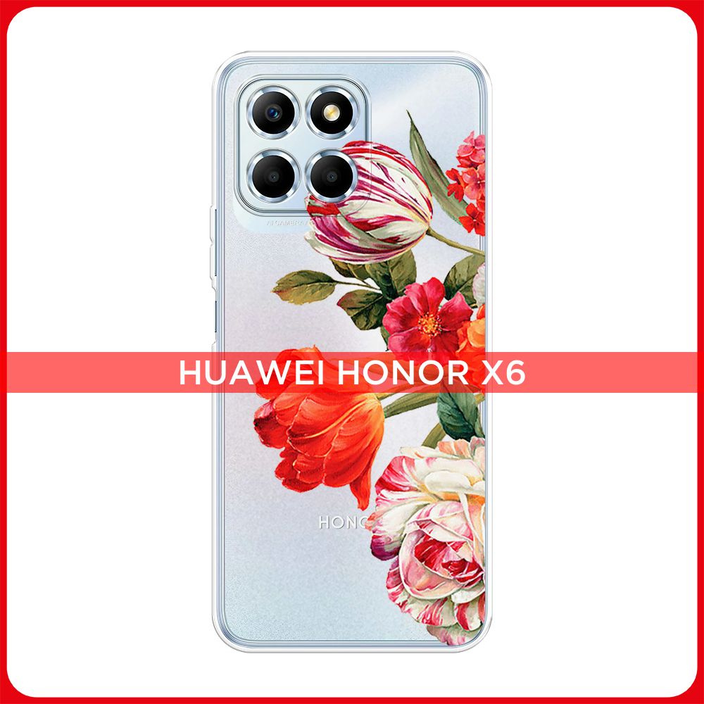 Силиконовый чехол на Huawei Honor X6/X6s / Хонор Х6/X6s Букет весны,  прозрачный - купить с доставкой по выгодным ценам в интернет-магазине OZON  (789936753)