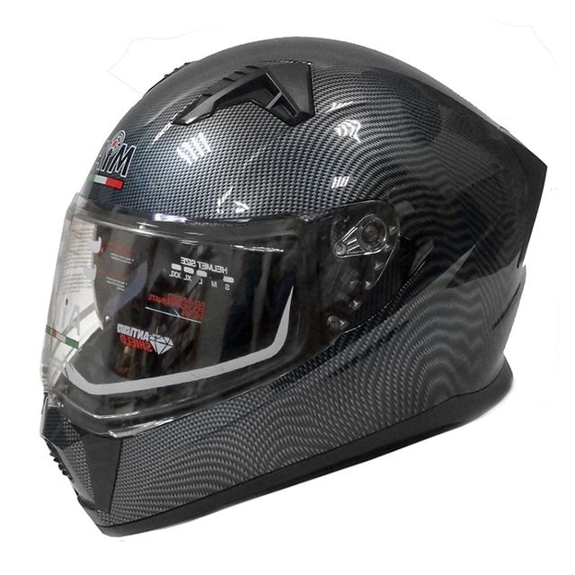 Интеграл мото шлем цвет карбон глянец AIM JK320 CARBON M(57-58) c солнцезащитными очками-визором  #1