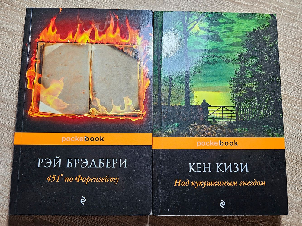 Комплект из 2-х книг серии "100 главных книг". 451 градус по Фаренгейту. Над кукушкиным гнездом | Брэдбери #1