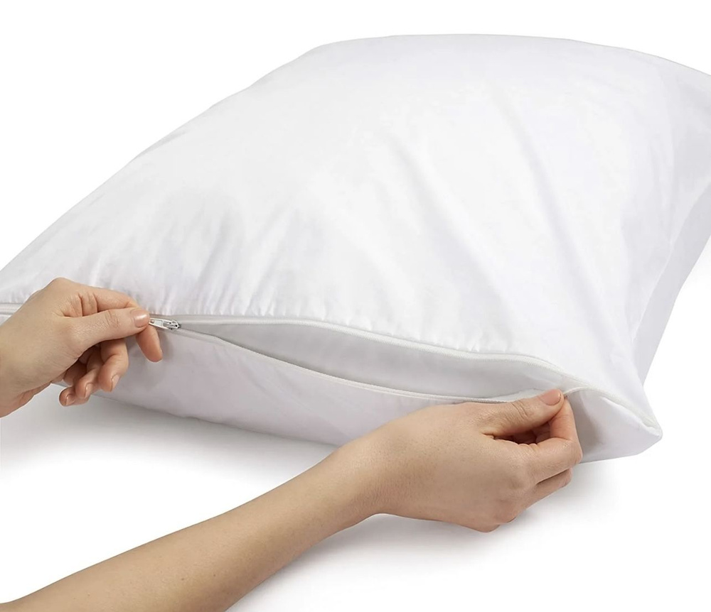 Чехол наволочка непромокаемый для подушки с ПВХ покрытием на молнии 40х60см  #1