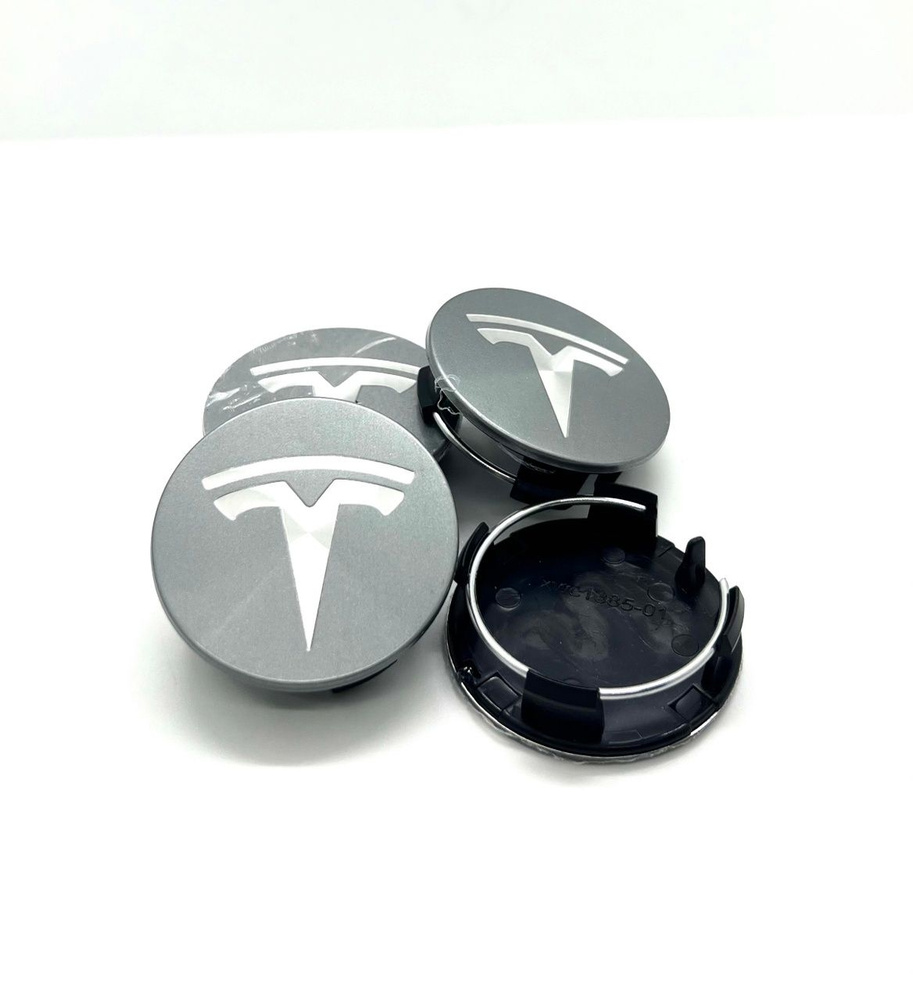 Колпачки заглушки на литые диски для Tesla 57/50мм ( XWC1385-01 ) 4 штуки.  #1