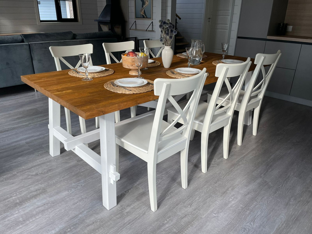 Стол обеденный Нераскладной СКОГСТА, 100х228х74 см - купить по выгодной ...