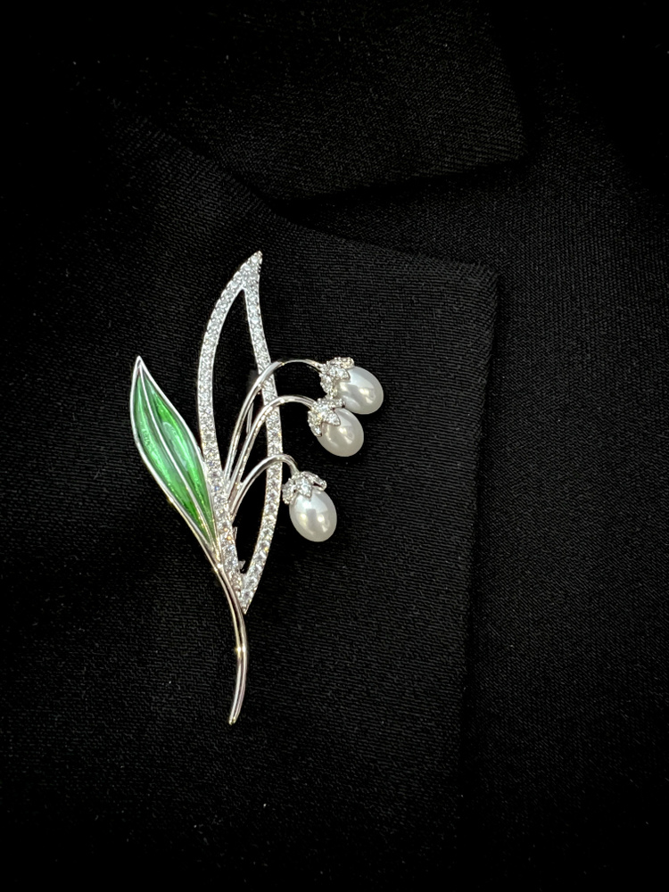 Брошь Ландыши. Брошка ландыш. Броши с ландышами. - купить с доставкой ...