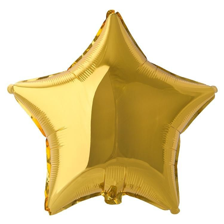 Воздушный шар, Весёлая затея, Звезда Gold металлик Испания  #1