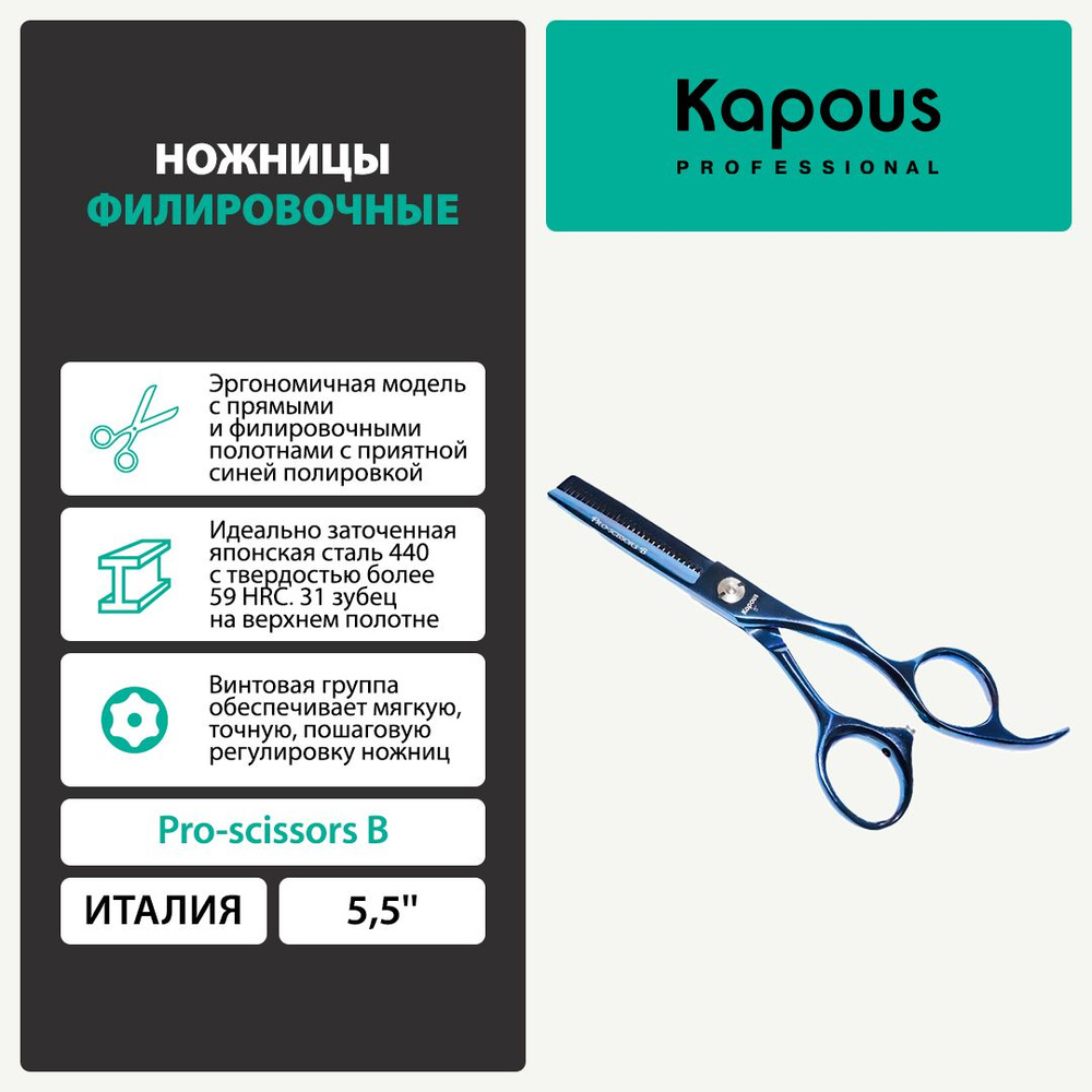 1699 Ножницы Pro-scissors B филировочные, 5,5" #1