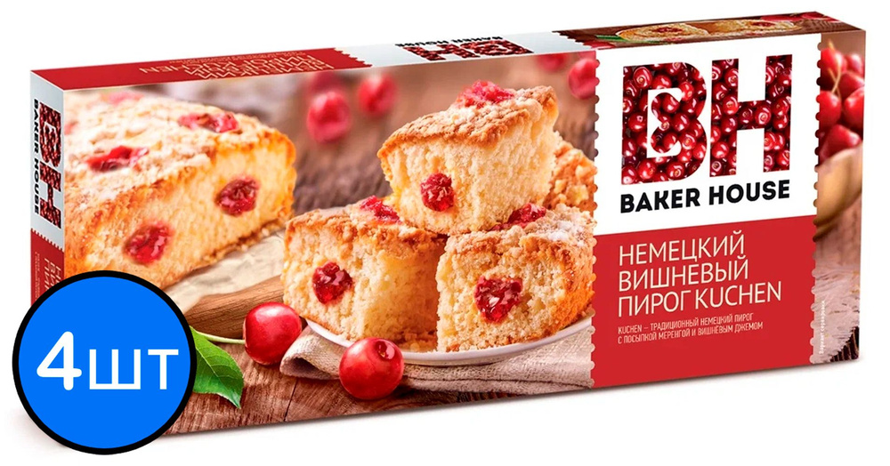 Пирог вишневый KUCHEN Baker House 350г х 4шт #1