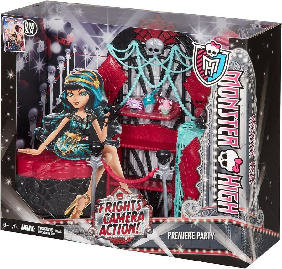 Игровой набор для кукол: Страх, Камера, Мотор! Вечеринка в честь премьеры (Monster High Frights, Camera, #1