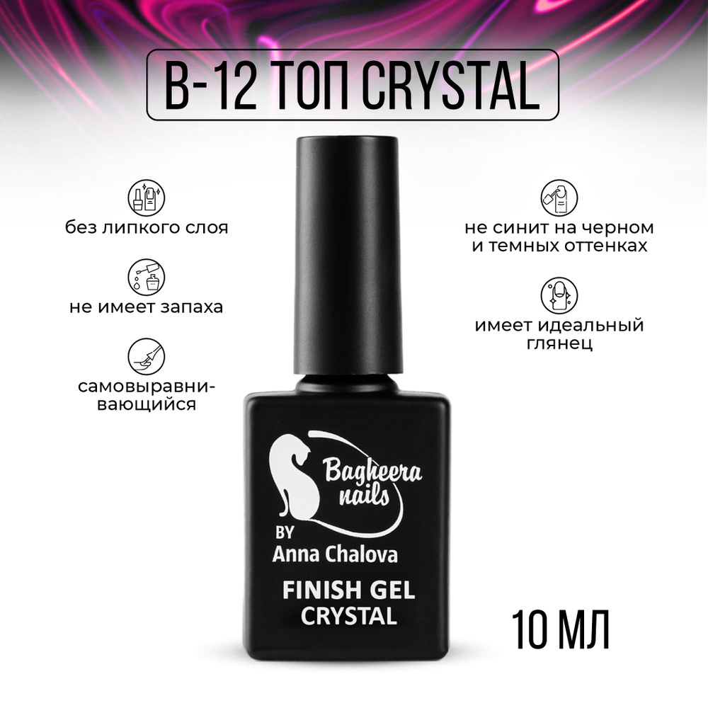 Bagheera Nails топ для гель лака для ногтей без липкого слоя глянцевый,10 мл  #1