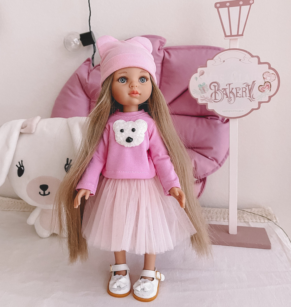 Наряд Пиньк (без обуви), одежда для ванильной куклы Paola Reina 32 см (Паола Рейна)  #1