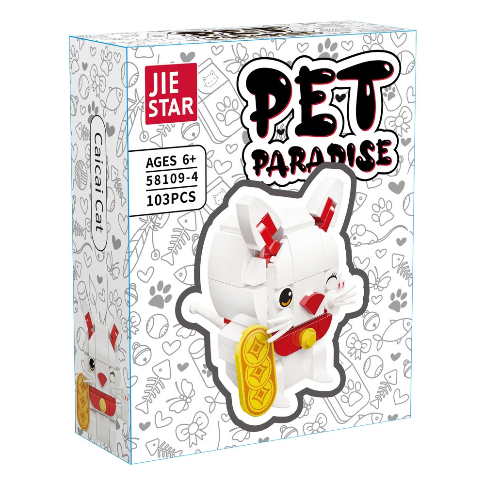 Конструктор JIE STAR Pet Paradise: Котик CaiCai, 103 дет. (58109-4) #1