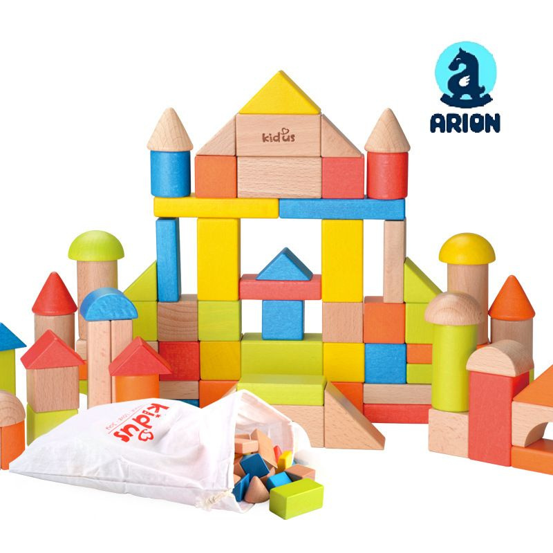 Деревянные строительные блоки, детские развивающие сборочные игрушки ...