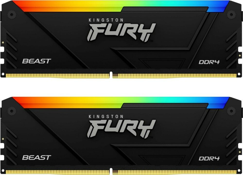 Kingston Fury Оперативная память Beast Black RGB DDR4 3200 МГц 2x8 ГБ (KF432C16BB2AK2/16)  #1