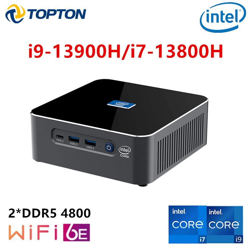 TOPTON Мини-ПК S600 (Intel Core i9-13900H, RAM 32 ГБ, SSD 2048 ГБ, Intel Iris Xe Graphics, Windows 11 #1