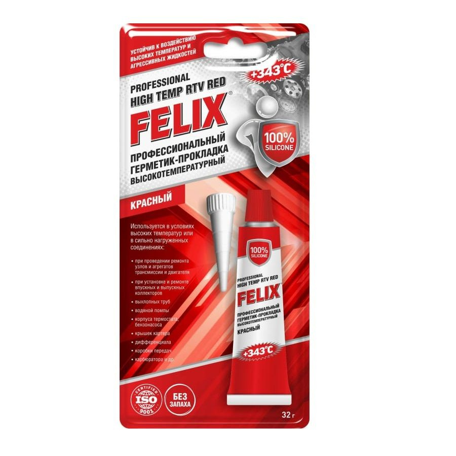 Профессиональный герметик-прокладка FELIX (красный) 32г #1