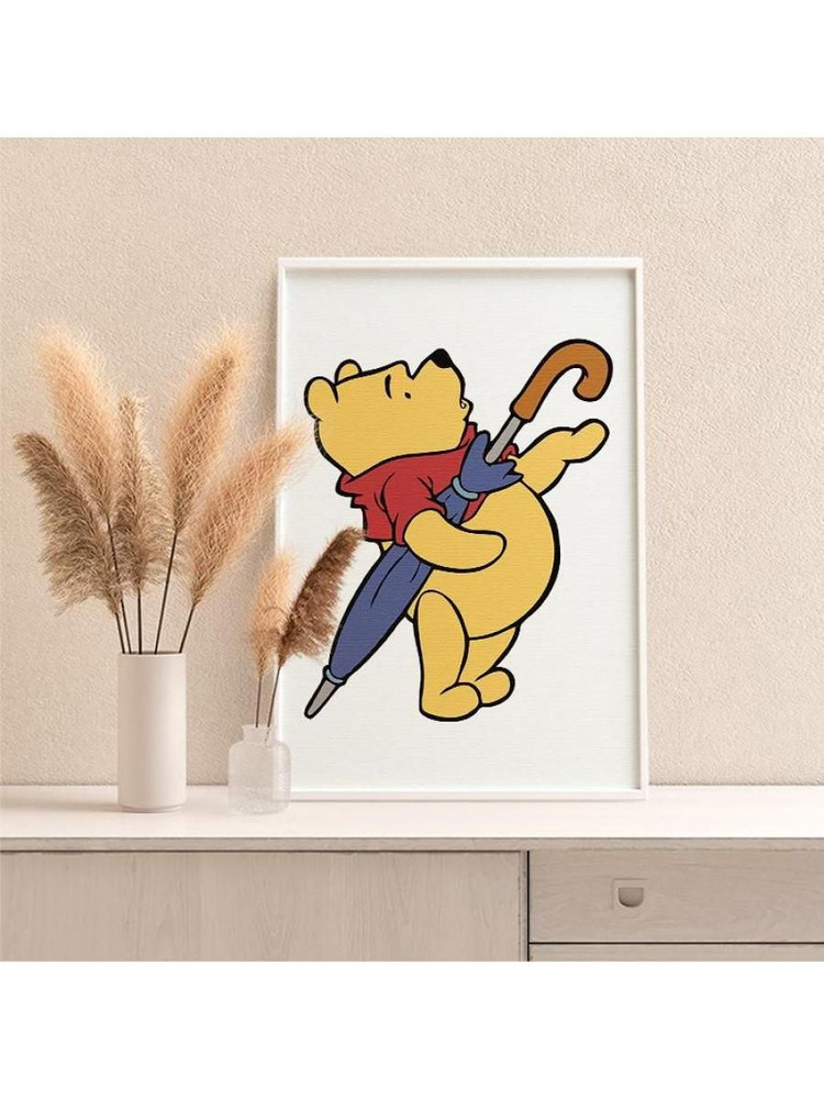 Картина по номерам 'Медвежонок с зонтом Винни Пух 20х30' #1