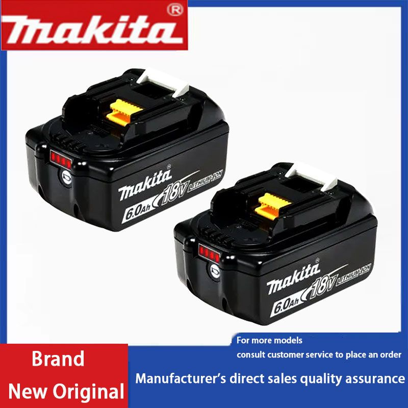 2 шт. Аккумулятор для Makita BL1860 18V 6000mAh электроинструмента ...