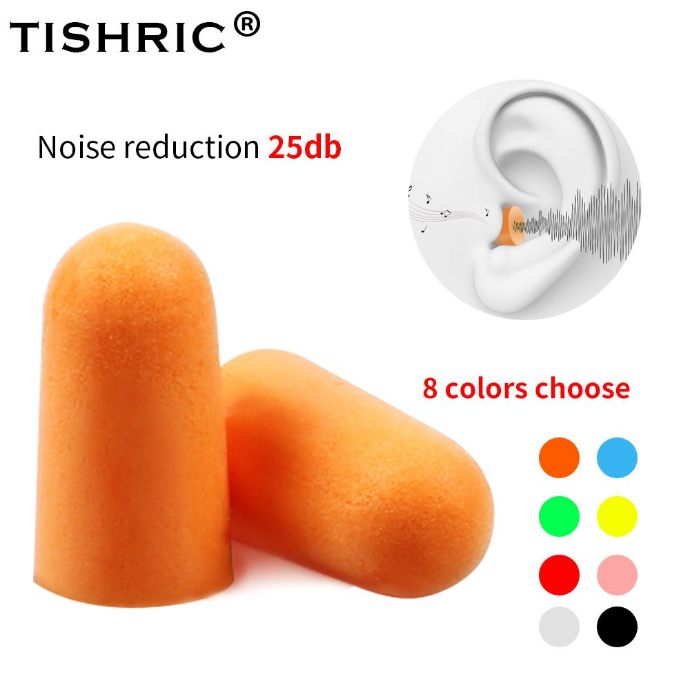 TISHRIC 2 шт. 1 пар, шумопоглощающие затычки для сна, мягкие губчатые ...
