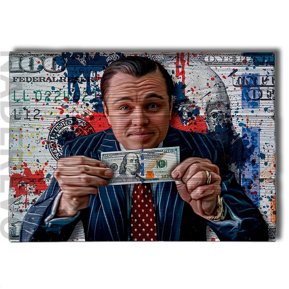 Картина на досках мотивационная "Волк с Уолл-Стрит" 40х29 см - купить ...