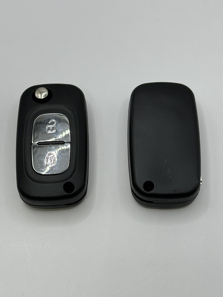 Ключ Renault CIT-1P, VA2 корпус пульта 2 метал, кнопки с FLIP лезвием, с лого, б/эл-ки,  #1