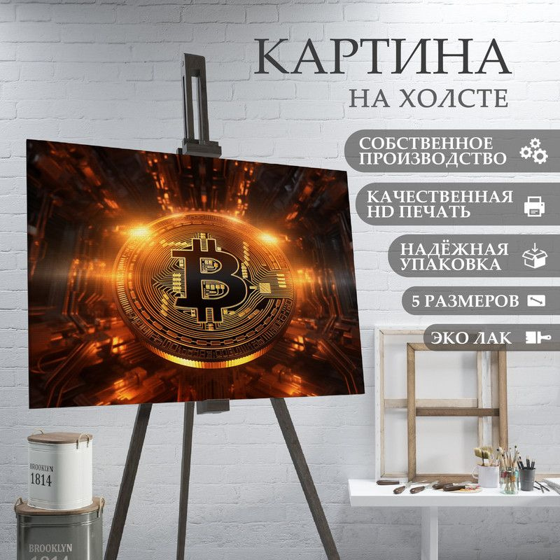 ArtPrintPro Картина "Биткоин криптовалюта (4)", 30  х 20 см #1