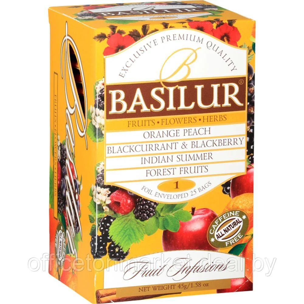 Чайный напиток BASILUR Fruit infusion, 25 пак по 1, 8г . ассорти. Шри-Ланка  #1