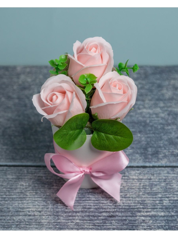 Цветы из мыла Букет из мыльных роз Цветочная композиция на праздник для девушек и женщин  #1