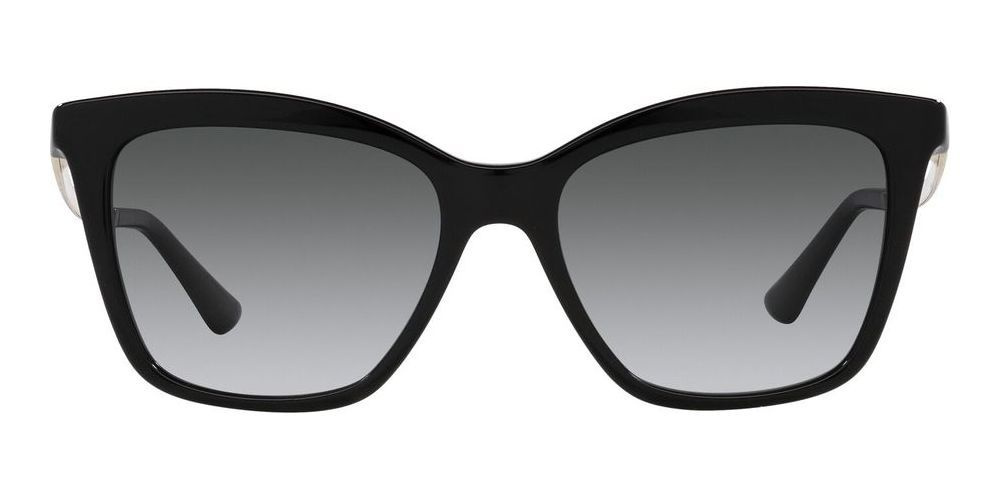 Женские солнцезащитные очки Bvlgari BV 8257 501/T3, цвет: черный, цвет линзы: серый, кошачий глаз, ацетат #1