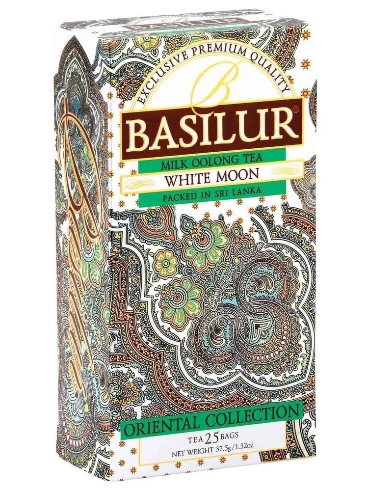 Чай Basilur Восточная Коллекция Белая Луна зелёный мелколистовой с ароматом молока, 25х1,5г  #1