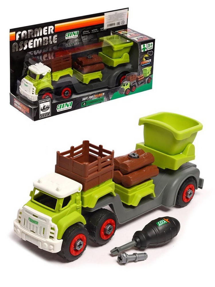 Конструктор DIY Toy грузовой автомобиль Farmer с отверткой, 269-43  #1