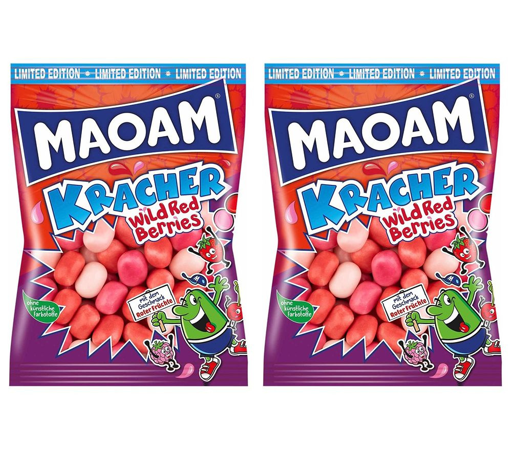 Жевательные конфеты Maoam Kracher Wild Red Berries со вкусом диких ягод 2 шт. по 200 г Германия  #1