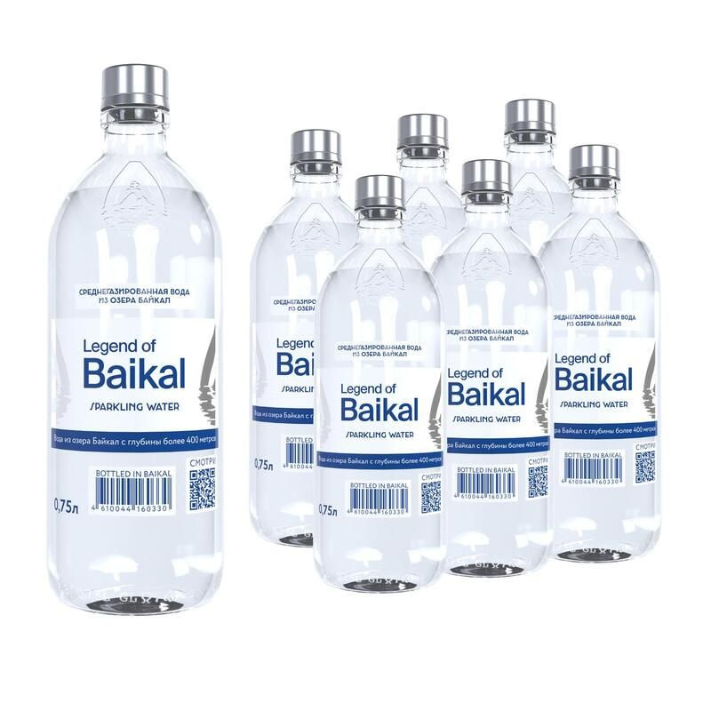 Legend of Baikal Вода Питьевая Газированная 750мл. 6шт #1