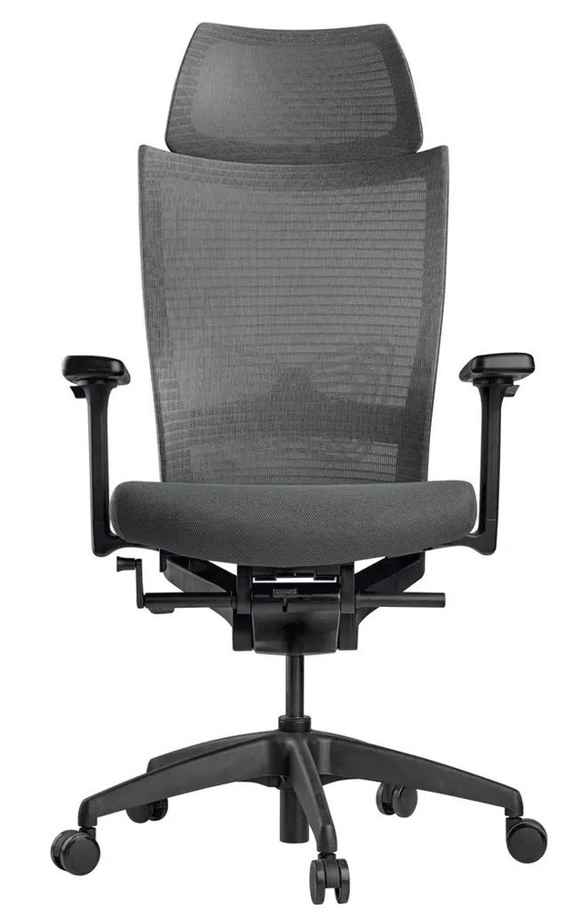 Кресло офисное SCHAIRS ZEN2-М01B, Цвет: серый / компьютерный стул / на колёсах / до 120 кг  #1